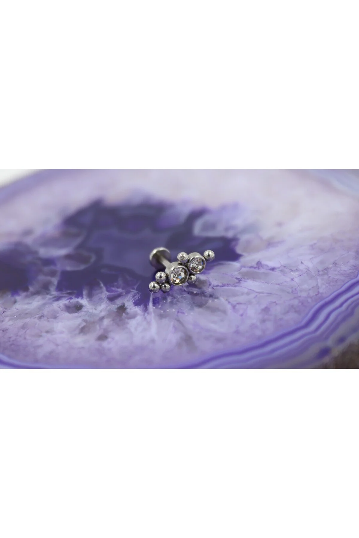"AGB" Özel Taşlı Uzay Gemisi Figürlü Aksesuarlı  Kulak, Kıkırdak, Helix & Tragus Piercing 4