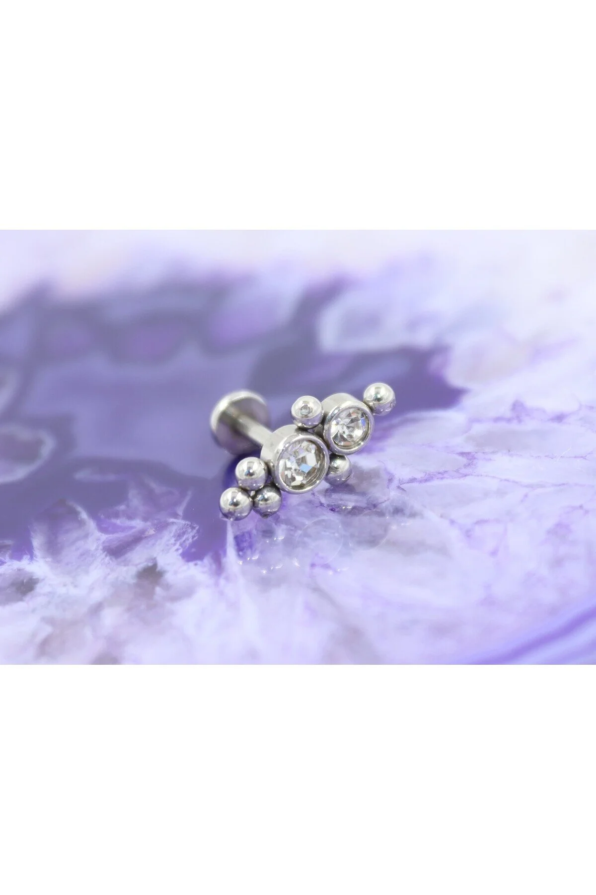 "AGB" Özel Taşlı Uzay Gemisi Figürlü Aksesuarlı  Kulak, Kıkırdak, Helix & Tragus Piercing 5