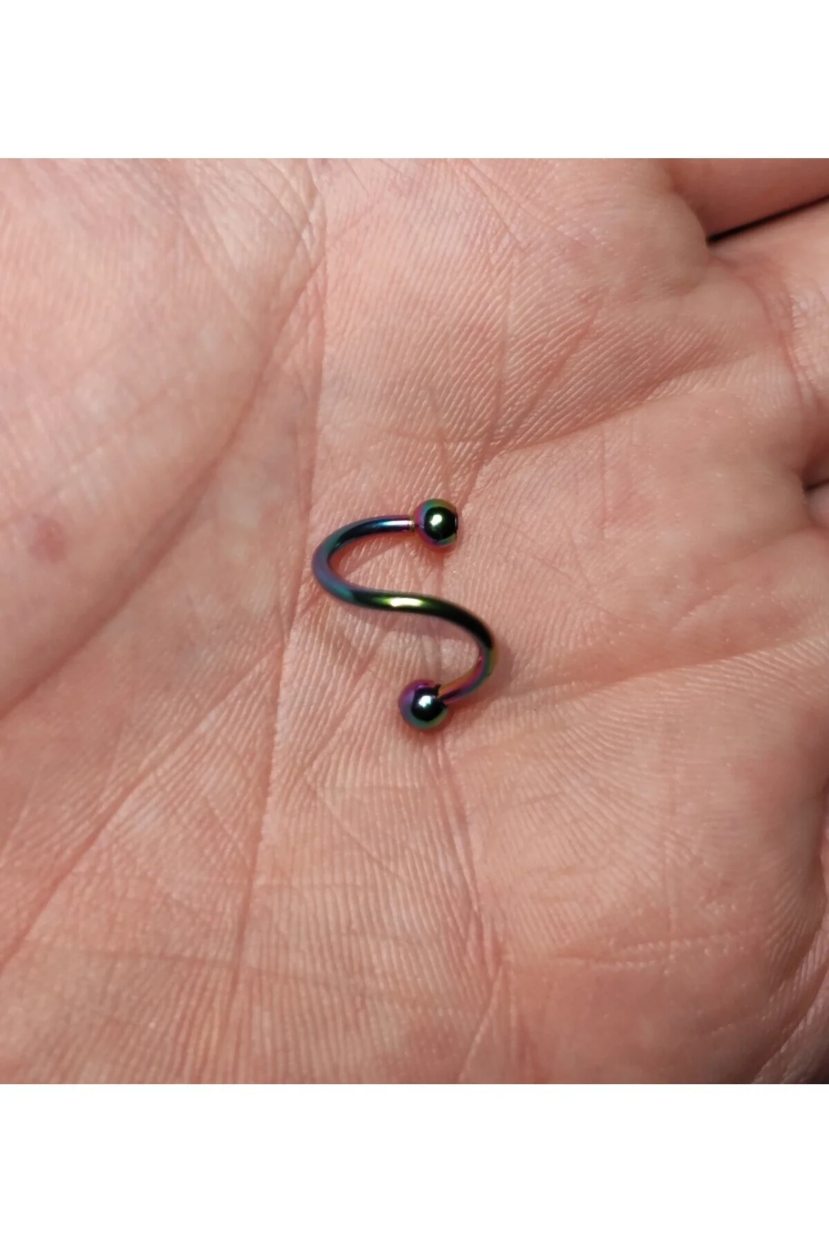 Cerrahi Çelik TAŞLI "septum, Nose, Helix, Kaş, Kulak, Burun, Dudak, Kıkırdak" Spiral Halka Piercing 2