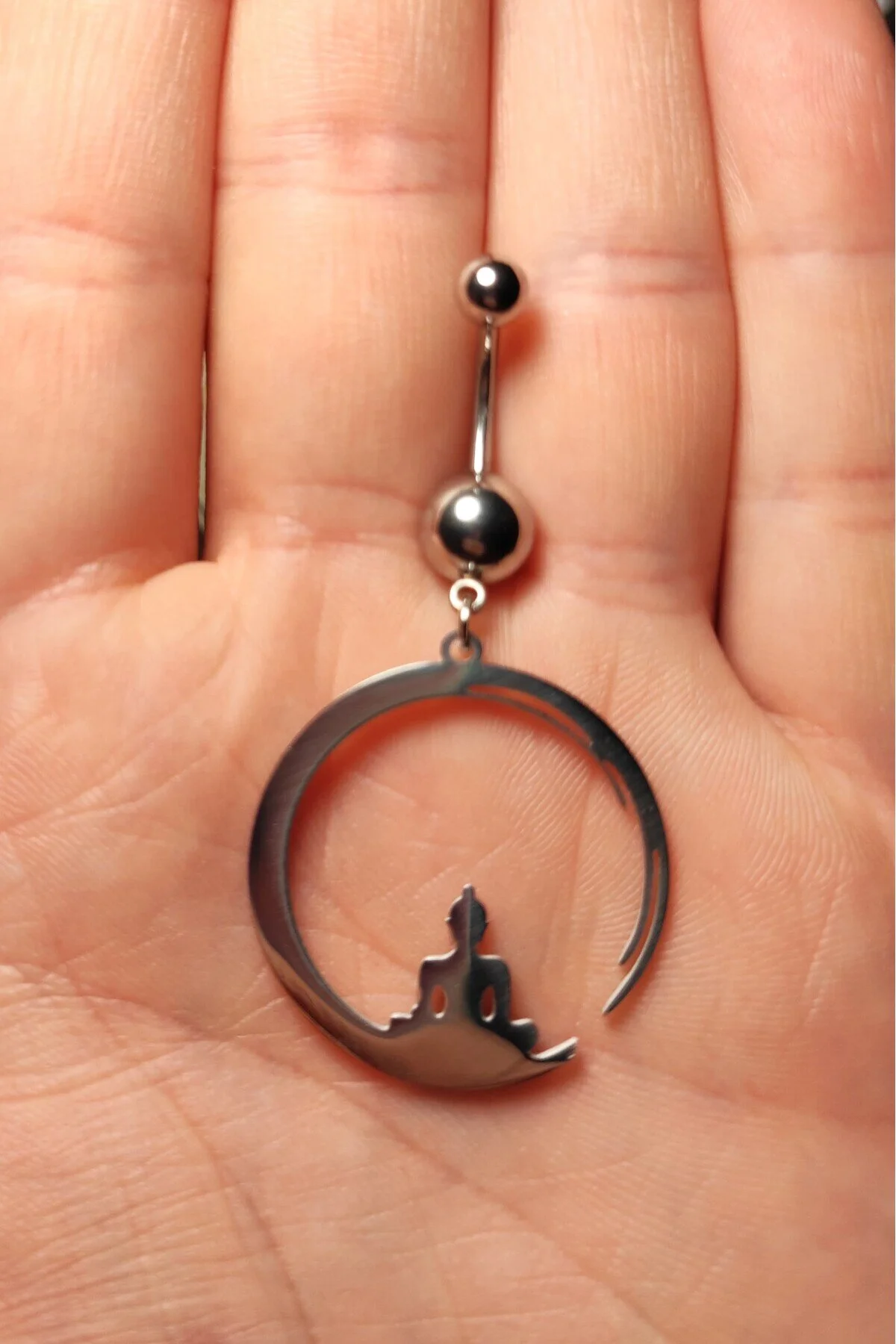 HAYVAN FİGÜRLÜ "SİNGLE", "BELLY"  Göbek Piercing (%!00 CERRAHİ ÇELİK) 1