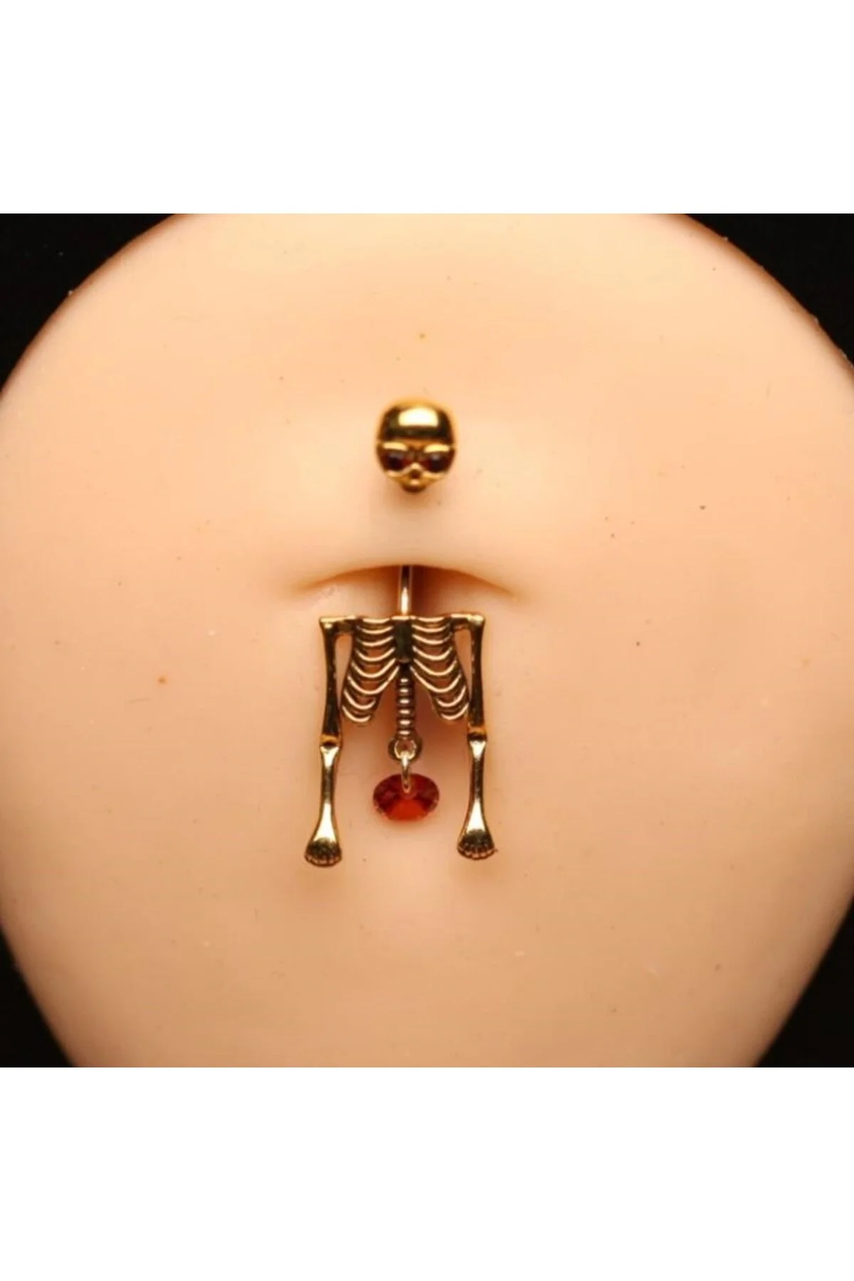 Özel Motifli Sıralı Kurukafa Figürlü "single" "double" Kavisli Göbek, Kulak Piercing(1.2MM) 1