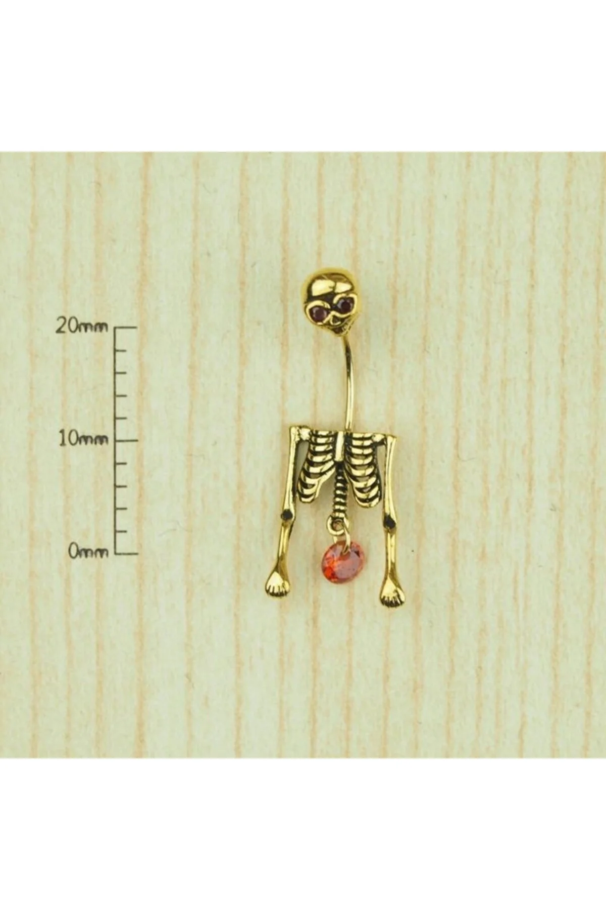 Özel Motifli Sıralı Kurukafa Figürlü "single" "double" Kavisli Göbek, Kulak Piercing(1.2MM) 2