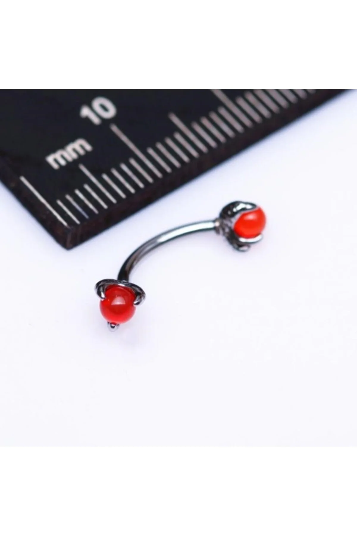 Taşlı "eyebrow, Rook" Kavisli Pençe Detaylı Kaş Piercing (CERRAHİ ÇELİK GÖVDELİ) 4