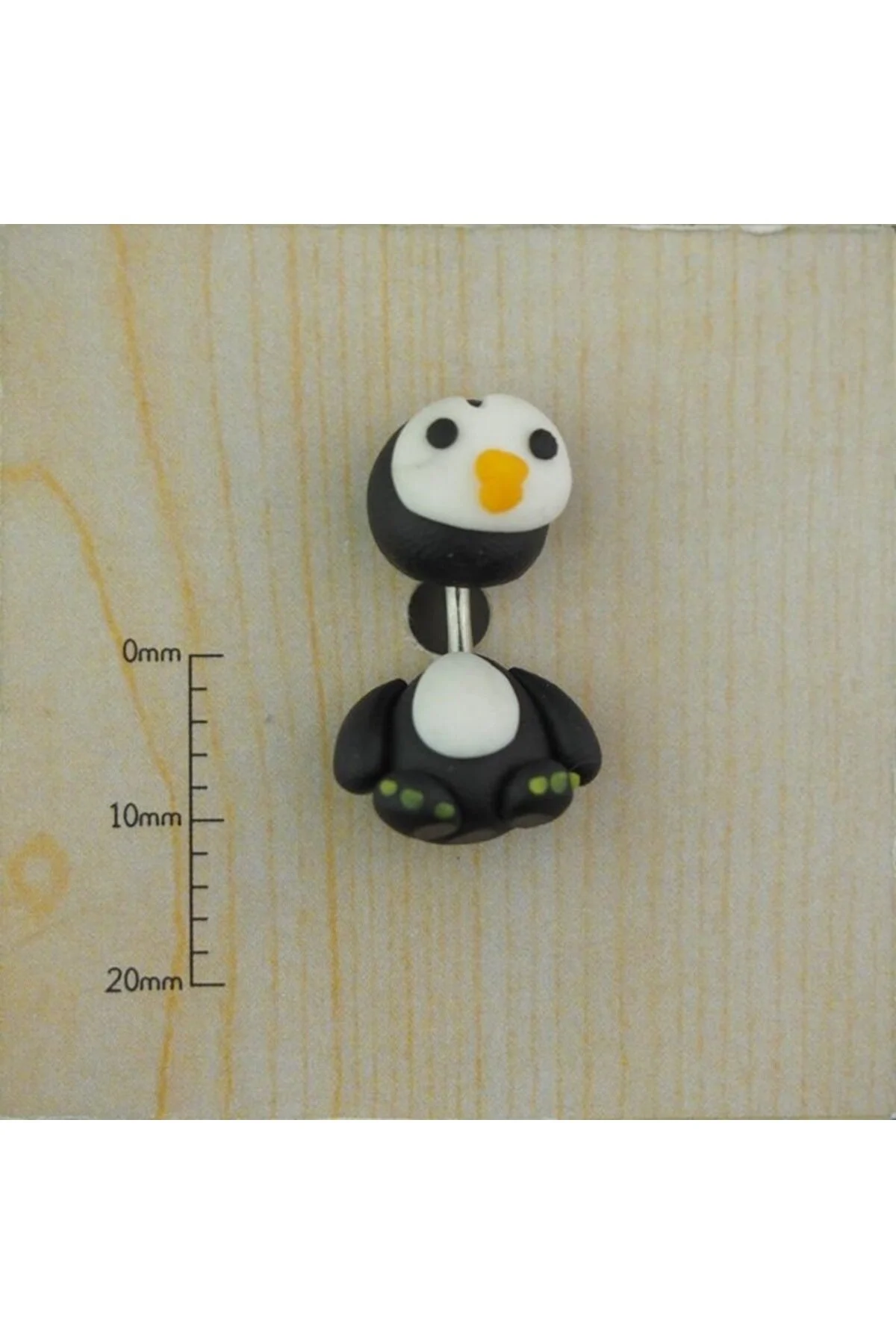 Özel Motifli Sıralı PENGUEN Figürlü "single" "double" Kavisli Göbek, Kulak Piercing (CERRAHİ ÇELİK) 1