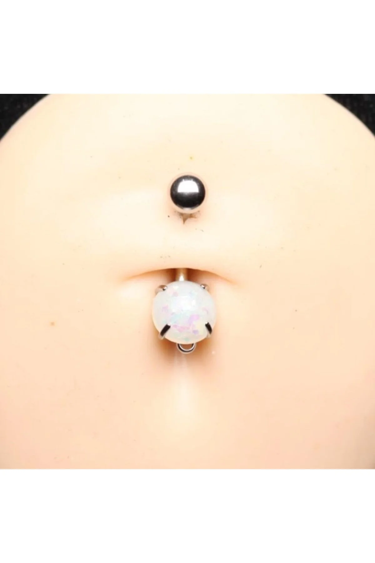 ÖZEL Taşlı 316L Cerrahi Çelik "single", "lower", "double" Göbek Piercing (%100 AGB İbareli) 1